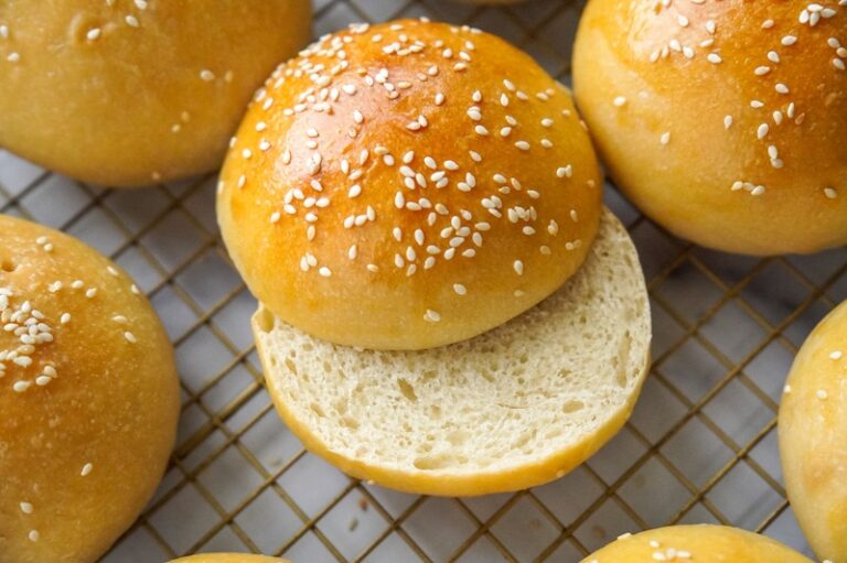 homemade sourdough hamburger bun recipe