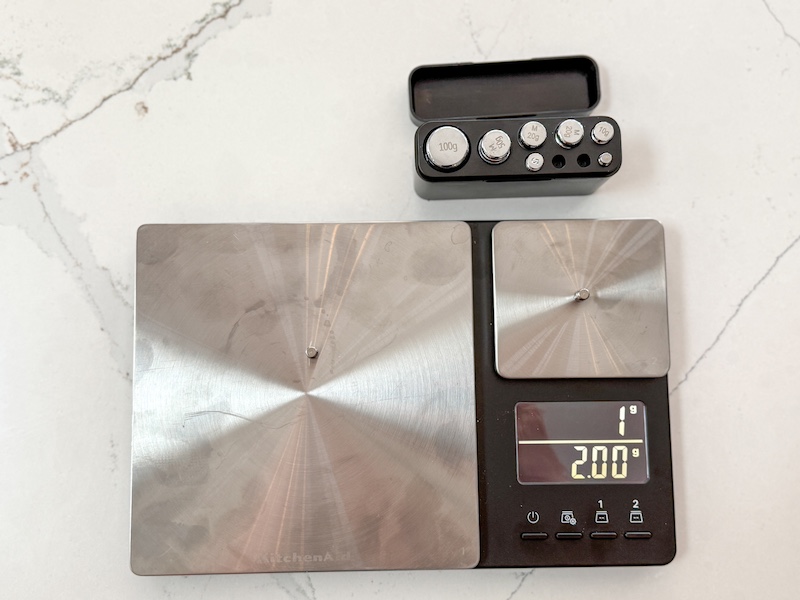 testing kitchen scales for sourdough baking 10