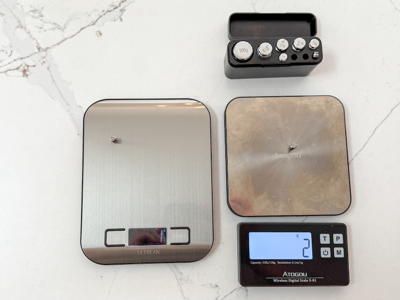 testing kitchen scales for sourdough baking 11
