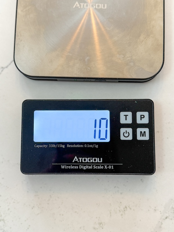 testing kitchen scales for sourdough baking 17