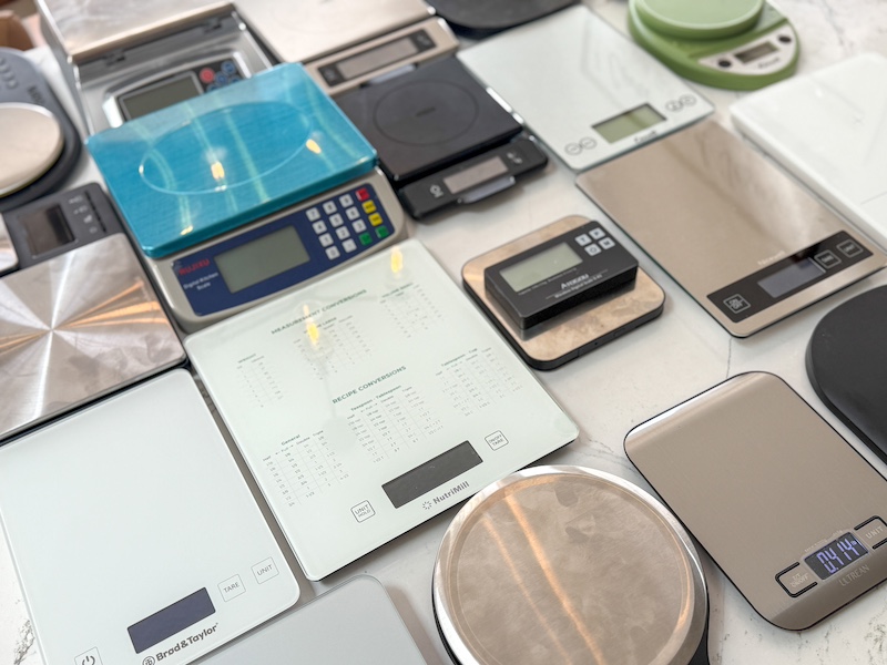 testing kitchen scales for sourdough baking 2