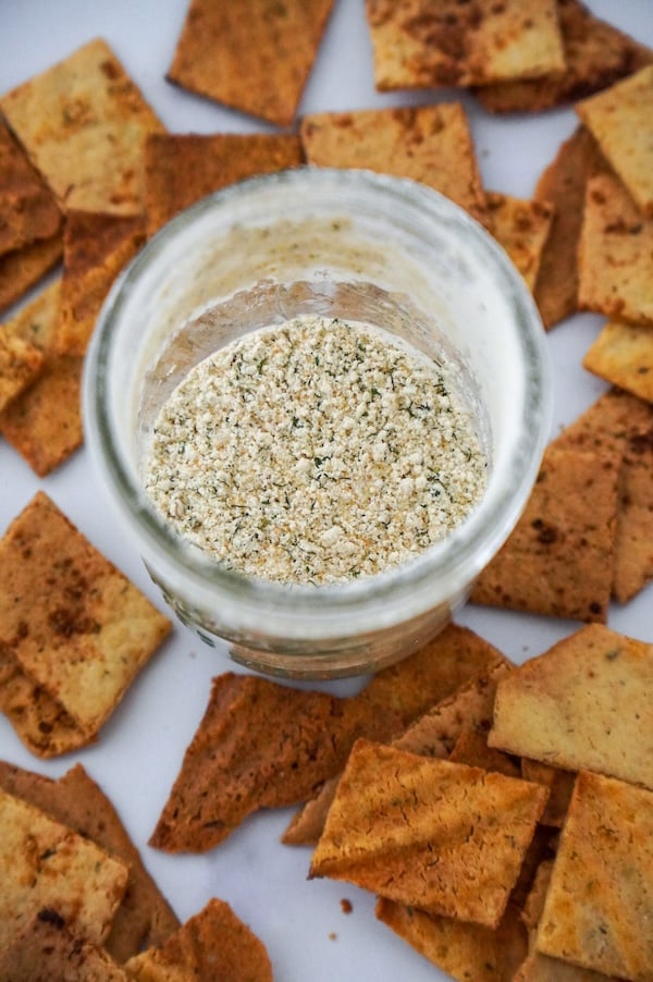 Easy Sourdough Discard Crackers with Ranch Seasoning