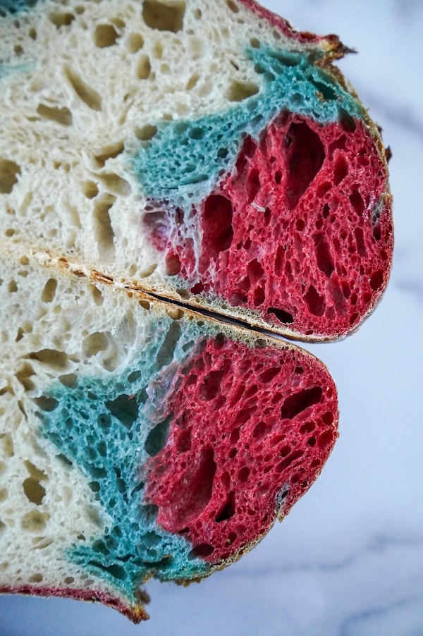 Easy Patriotic Sourdough Bread