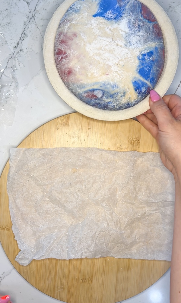 put dough on parchment