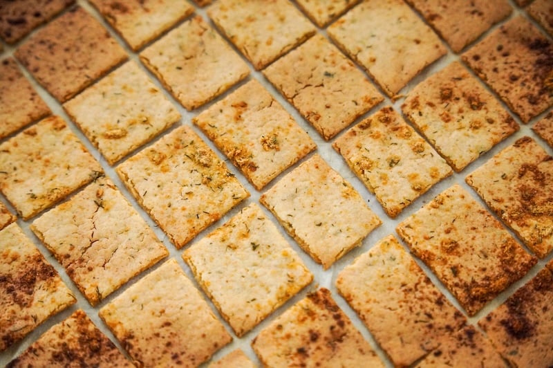 Ranch Seasoning Sourdough Crackers
