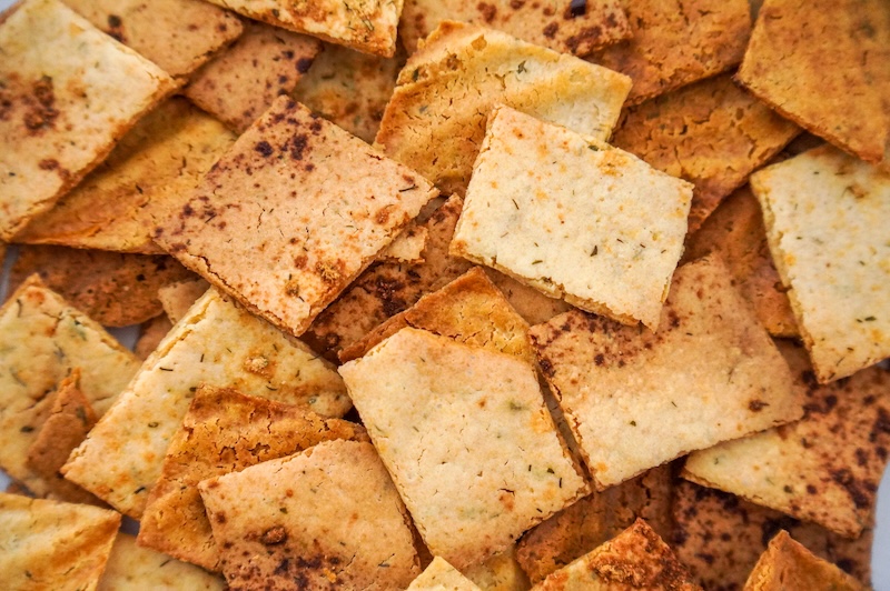 Ranch Sourdough Discard Crackers