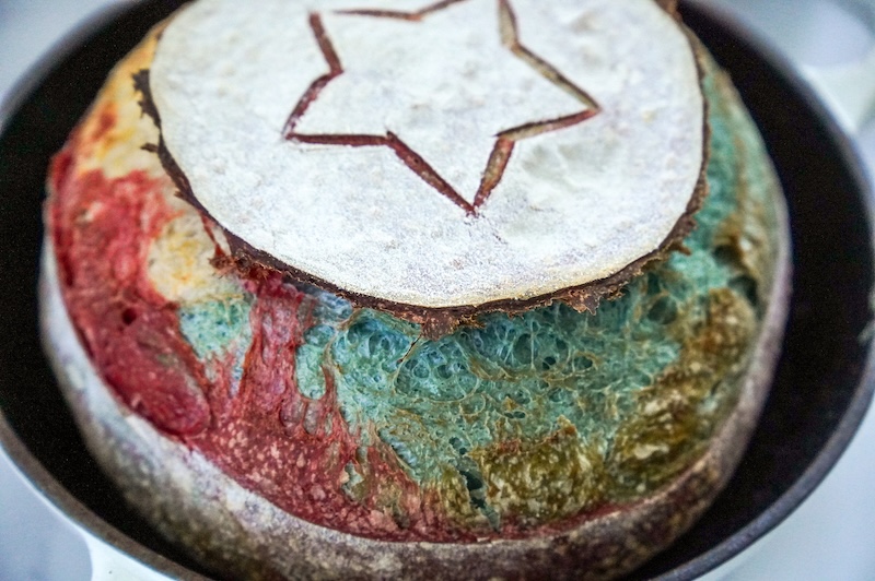 Simple Sourdough Patriotic Loaf