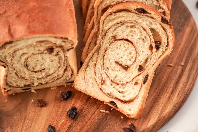 Soft Cinnamon Swirl Raisin Sourdough