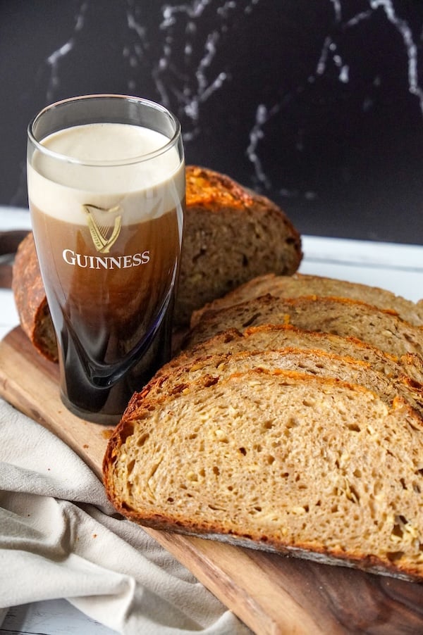 Sourdough Guinness Cheddar Bread