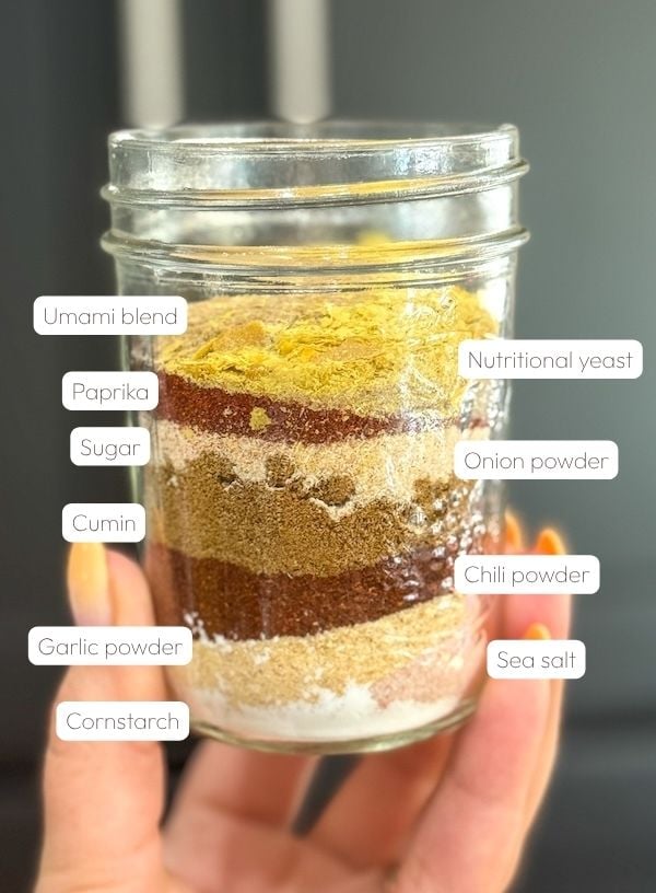 Ingredients in taco seasoning