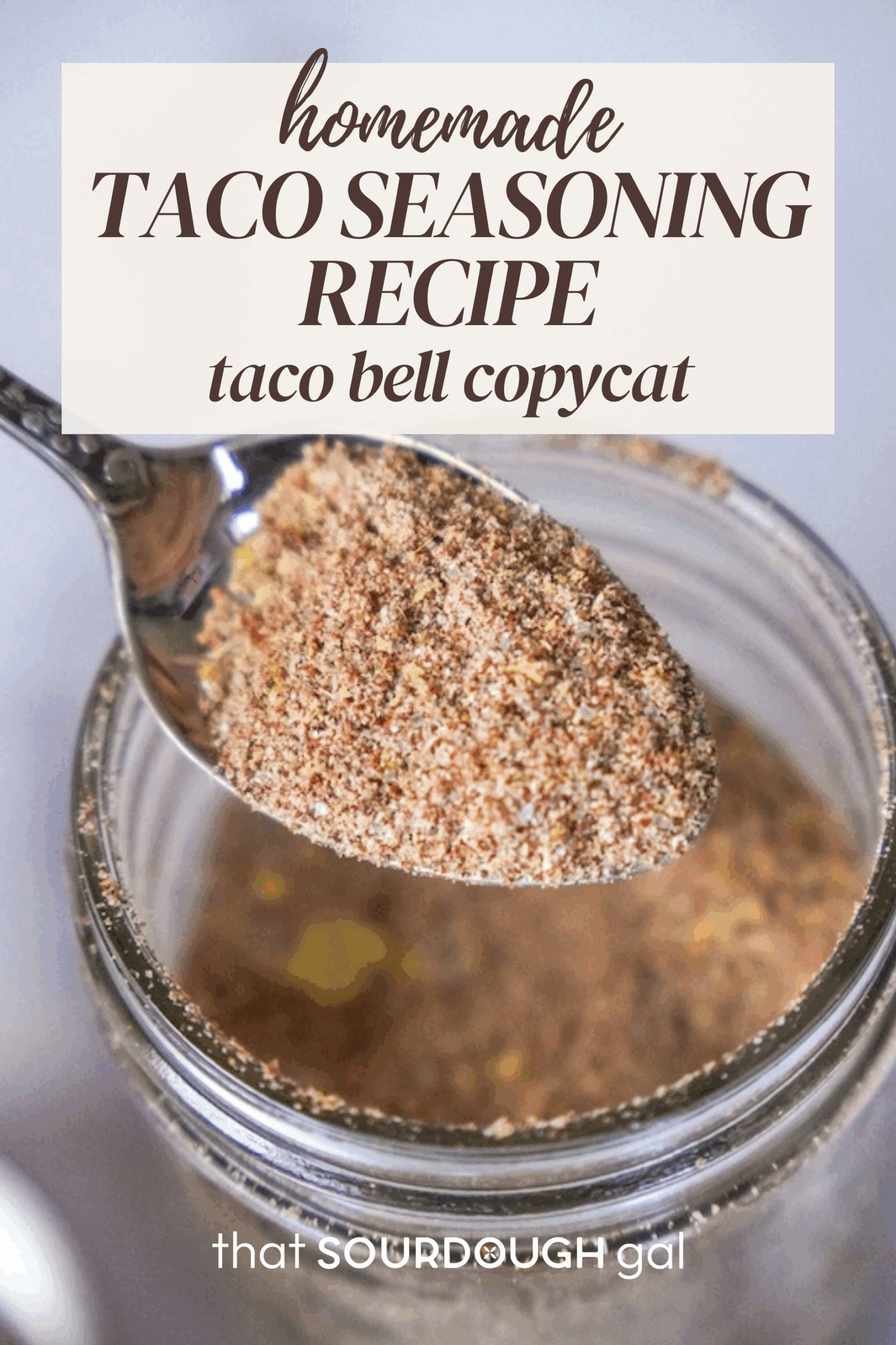 Taco Seasoning Recipe (Taco Bell Copycat) - That Sourdough Gal