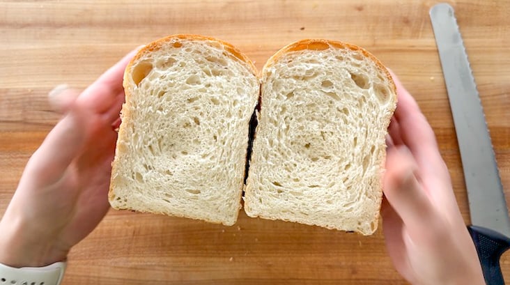crumb of same day wonderbread