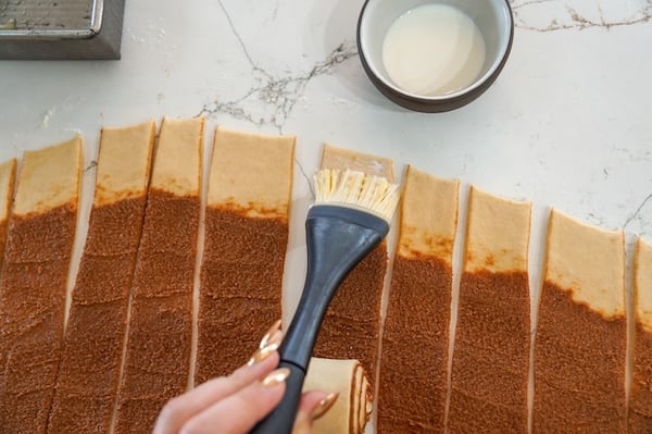 shaping - brush cream on ends to stick copy