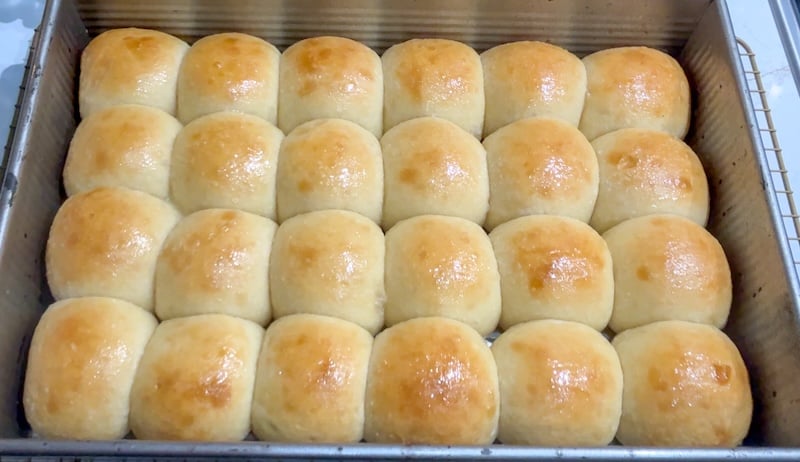 underproofed rolls after baking