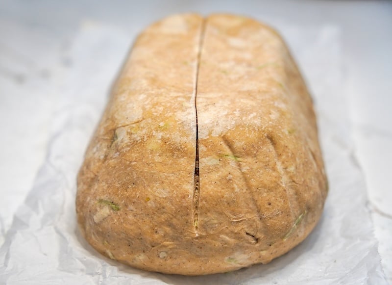 Apple Crisp Sourdough Bread score