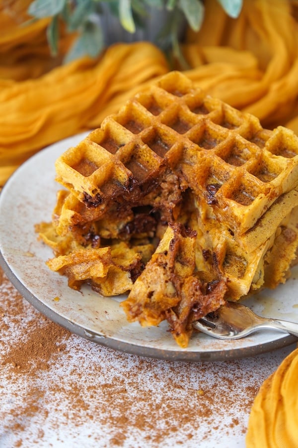 Sourdough Discard Pumpkin Waffle Recipe