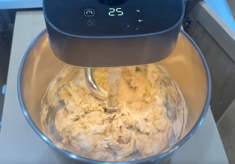 mixing apple crisp dough 2