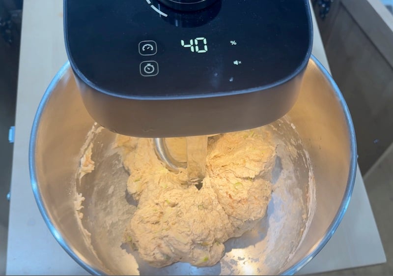 mixing apple crisp dough 3