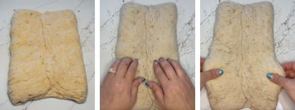 shaping apple crisp loaf