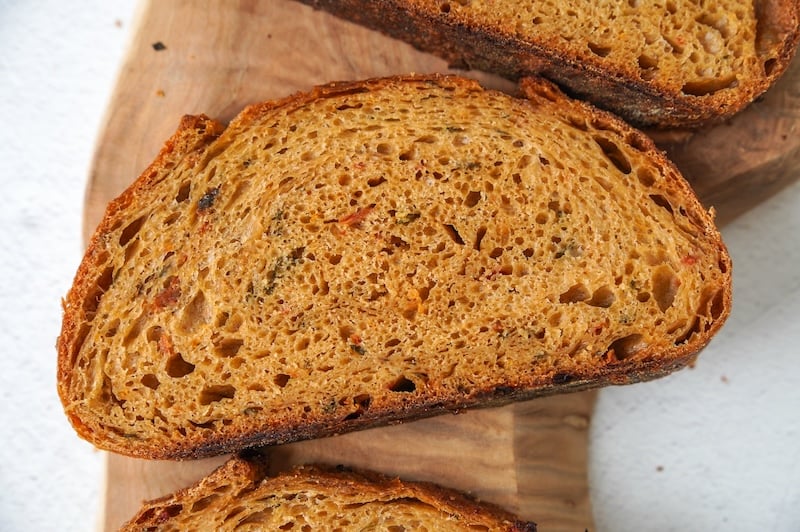 Better Than Panera - Tomato Basil Sourdough Loaf