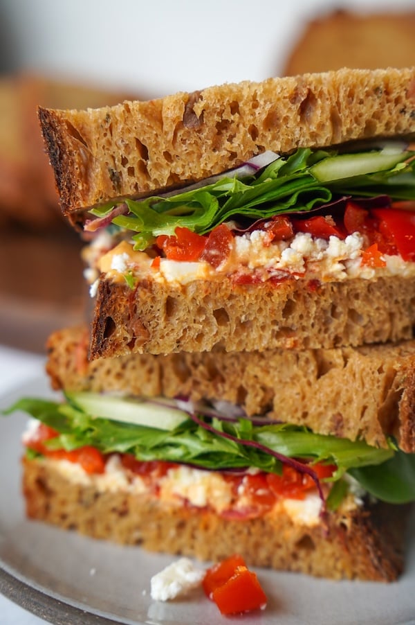Mediterranean Veggie Sourdough Sandwich – Panera Dupe