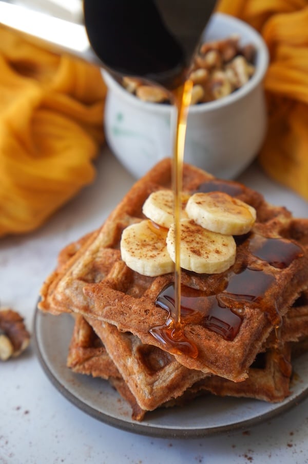 banana nut sourdough discard waffle recipe