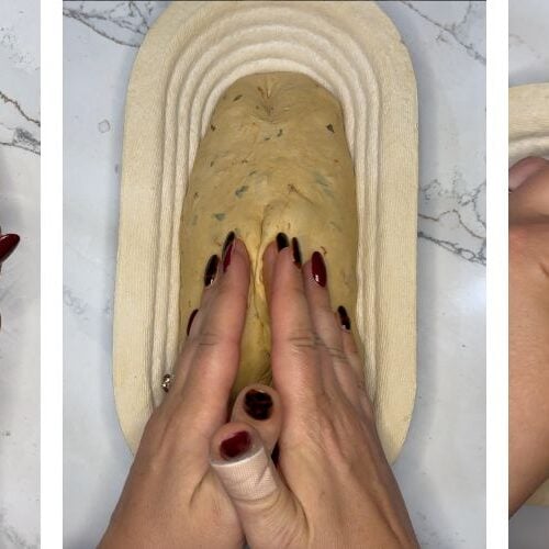 final shaping tomato basil bread