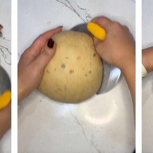 pre shaping tomato basil bread