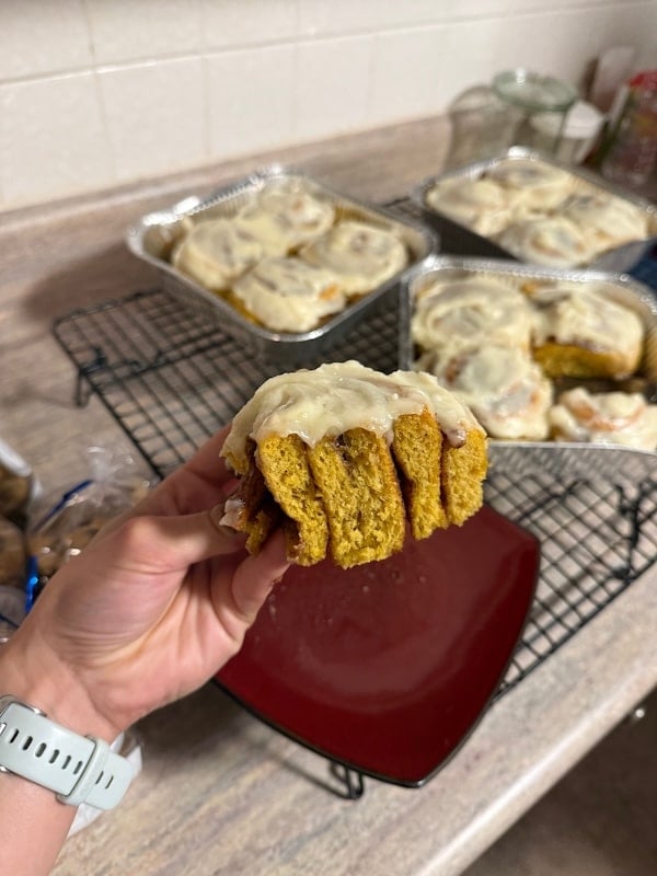 recipe tester pumpkin cinnamon rolls 7-min