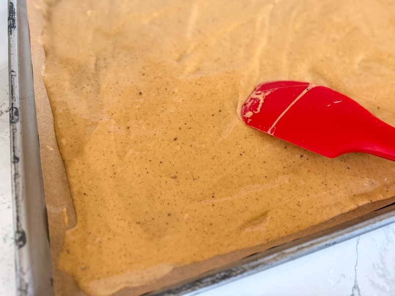 spread mixture evenly