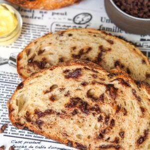 Chocolate Chip Artisan Sourdough Loaf