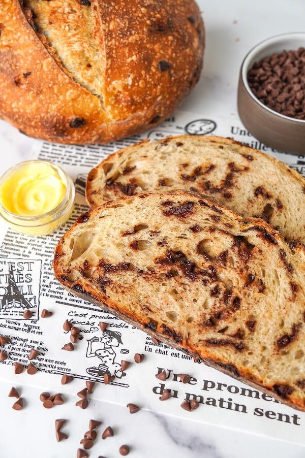 chocolate chip sourdough bread
