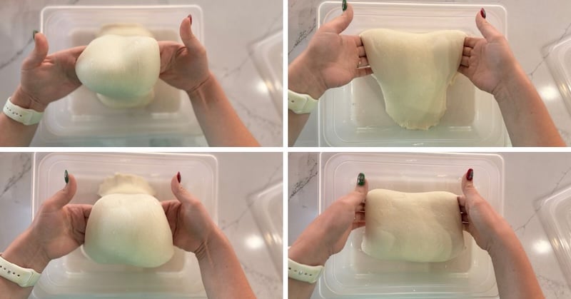 coil folds for sourdough bread bowl dough