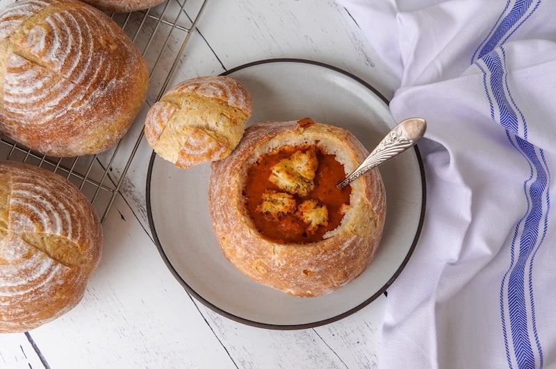 fast sourdough bread bowls