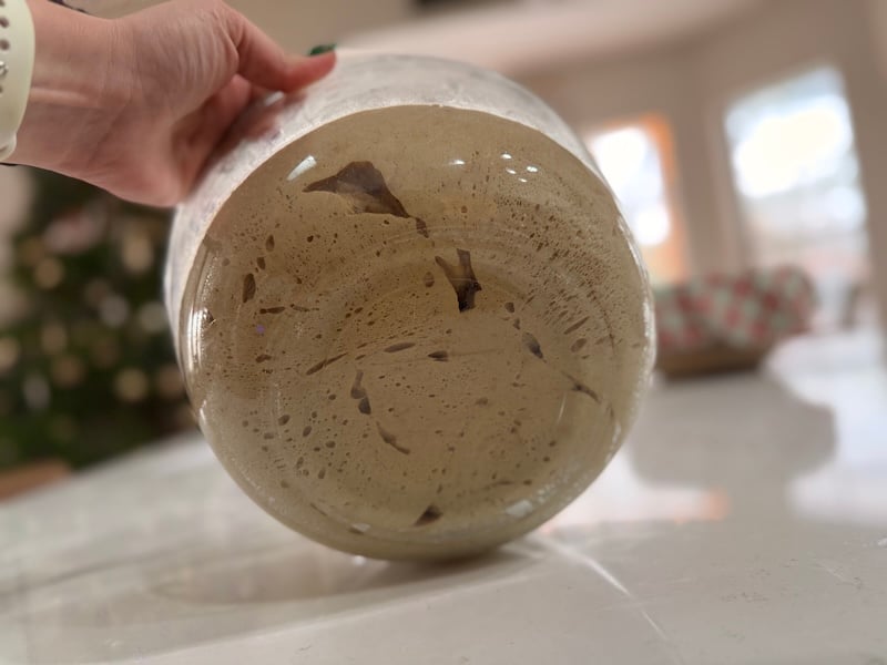 gingerbread loaf bottom of bowl