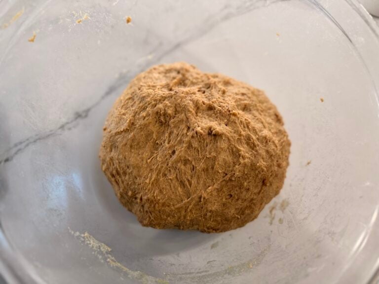 hand mixed gingerbread dough