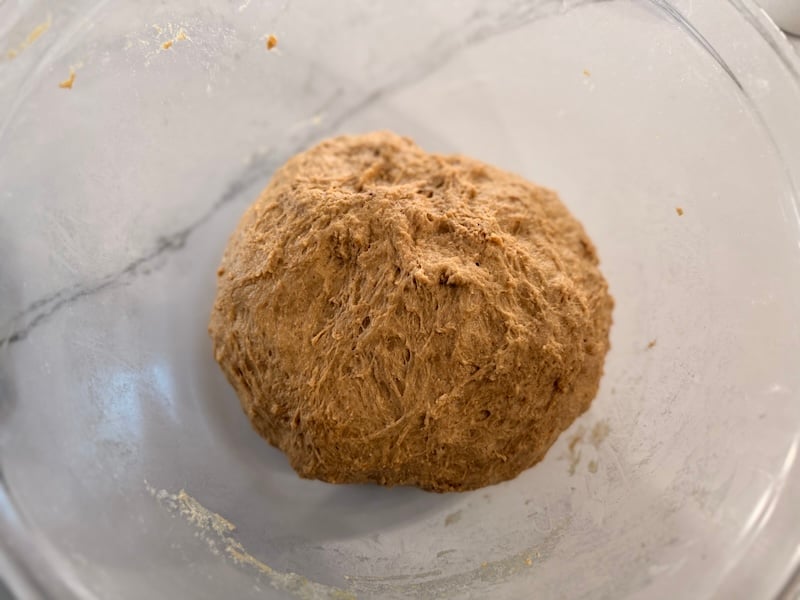 hand mixed gingerbread dough