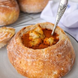 sourdough bread bowl recipe card