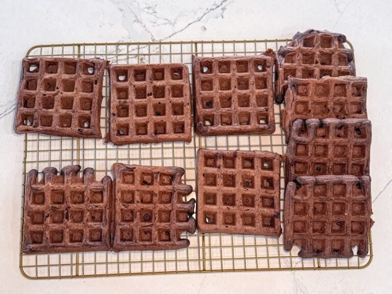 Chocolate Sourdough Discard Waffles 13
