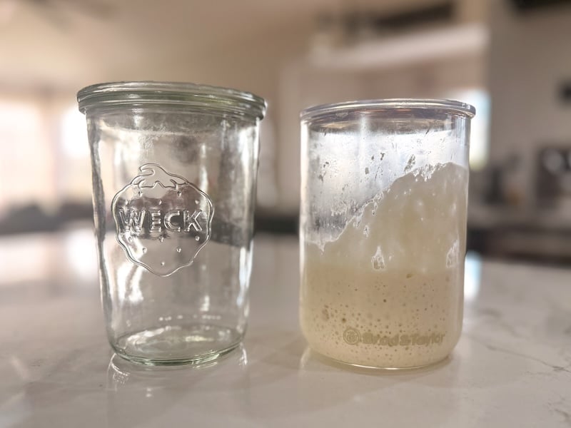 my two favorite sourdough starter jars