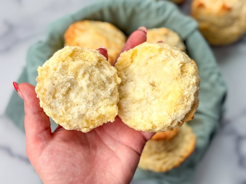 Soft and Flaky Buttermilk Sourdough Biscuits