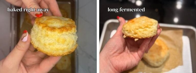 baked right away vs long fermented