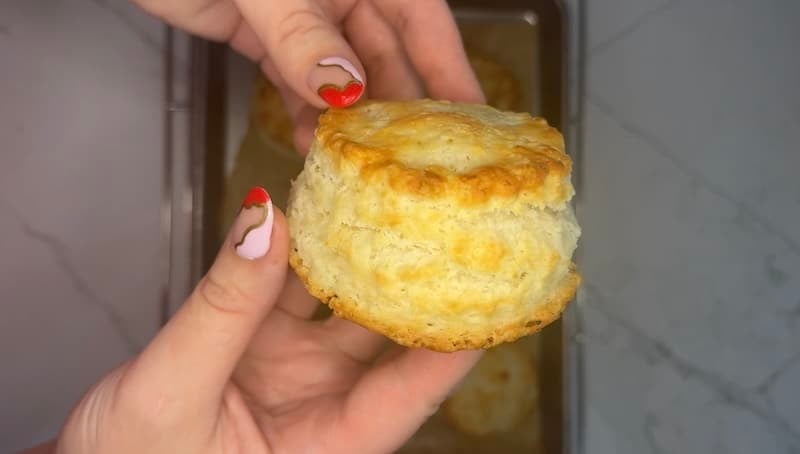 biscuit baked right away