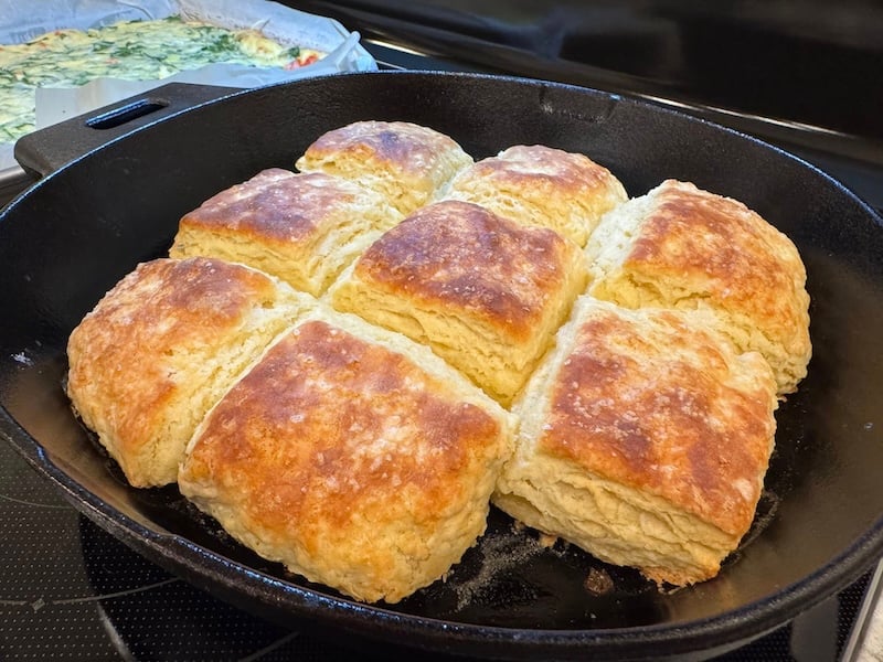 biscuits in cast iron from cyndie pelto
