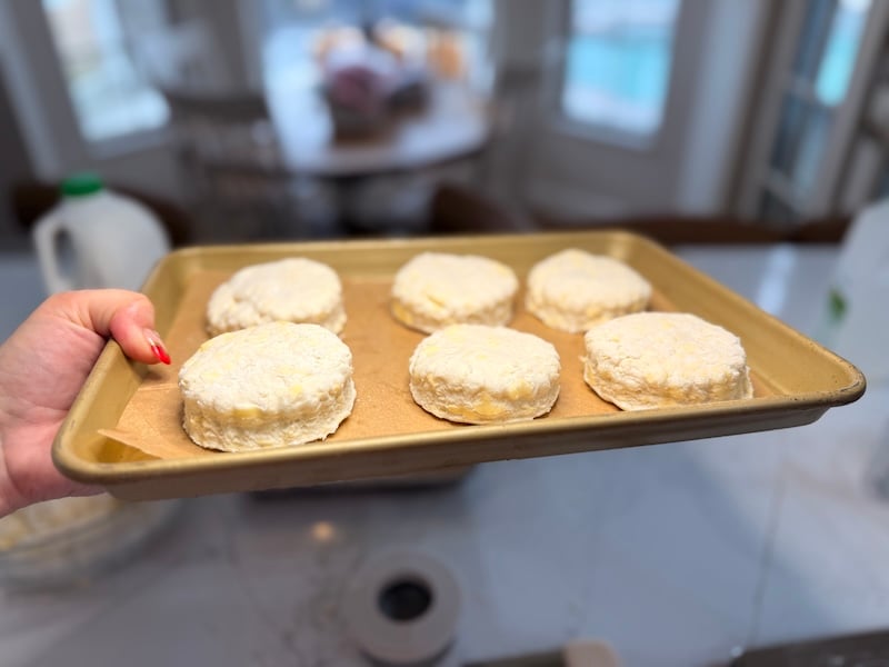 biscuits ready for the oven