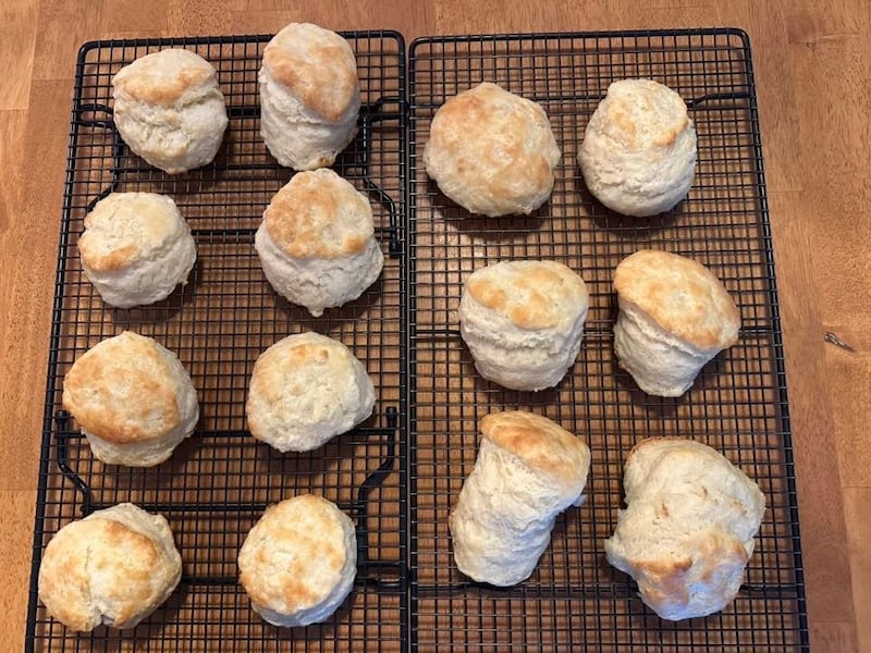 biscuits toppling over