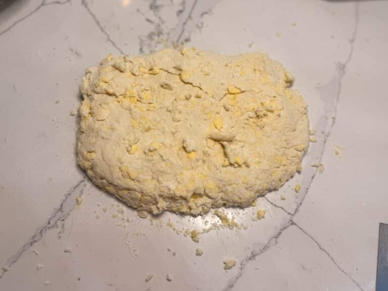 dough turned out onto surface