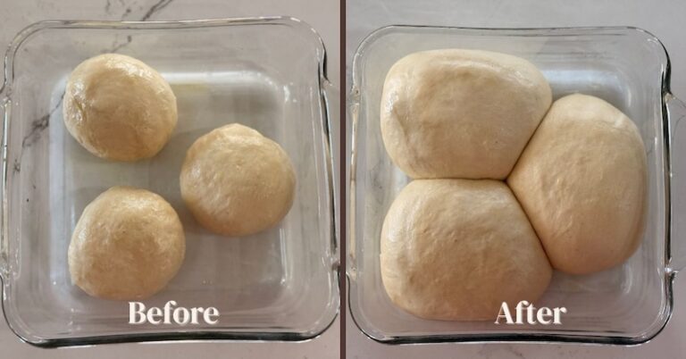 recipe card images - pizza dough bulk fermentation