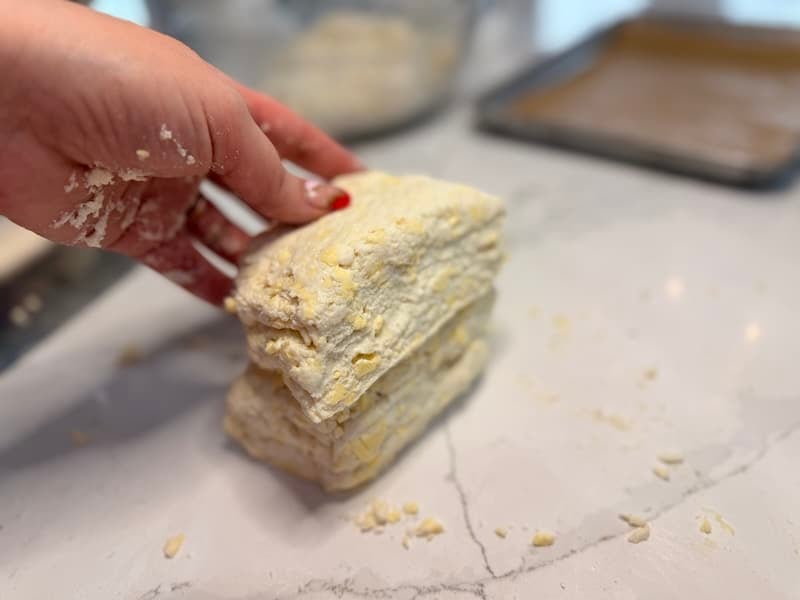 stacking dough again