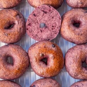 Wild Blueberry Sourdough Bagels